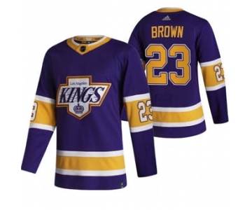 Men's Los Angeles Kings #23 Dustin Brown Black 2020-21 Reverse Retro Alternate Hockey Jersey