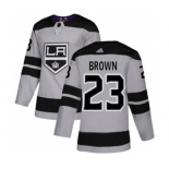 Men's Los Angeles Kings #23 Dustin Brown Gray Alternate Stitched Hockey Jersey