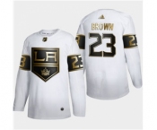 Men's Los Angeles Kings #23 Dustin Brown White Golden Edition Limited Stitched Hockey Jersey