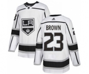 Men's Los Angeles Kings #23 Dustin Brown White Road Stitched Hockey Jersey