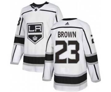 Men's Los Angeles Kings #23 Dustin Brown White Road Stitched Hockey Jersey