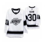 Men's Los Angeles Kings #30 Rogie Vachon 2019-20 Heritage White Throwback 90s Hockey Jersey