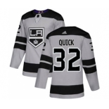 Men's Los Angeles Kings #32 Jonathan Quick Gray Alternate Stitched Hockey Jersey