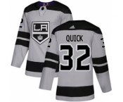 Men's Los Angeles Kings #32 Jonathan Quick Gray Alternate Stitched Hockey Jersey