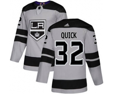 Men's Los Angeles Kings #32 Jonathan Quick Gray Alternate Stitched Hockey Jersey