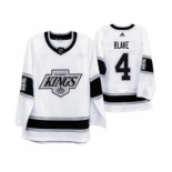 Men's Los Angeles Kings #4 Rob Blake 2019-20 Heritage White Throwback 90s Hockey Jersey