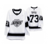 Men's Los Angeles Kings #73 Tyler Toffoli 2019-20 Heritage White Throwback 90s Hockey Jersey