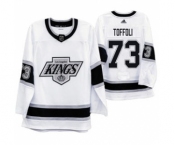 Men's Los Angeles Kings #73 Tyler Toffoli 2019-20 Heritage White Throwback 90s Hockey Jersey