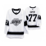 Men's Los Angeles Kings #77 Jeff Carter 2019-20 Heritage White Throwback 90s Hockey Jersey