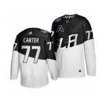 Men's Los Angeles Kings #77 Jeff Carter 2020 Stadium Series White Black Stitched Hockey Jersey