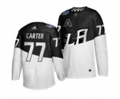 Men's Los Angeles Kings #77 Jeff Carter 2020 Stadium Series White Black Stitched Hockey Jersey