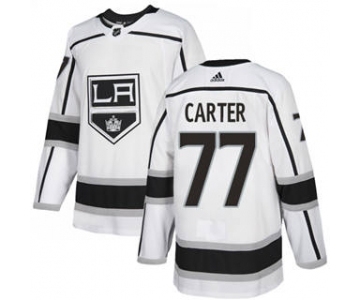 Men's Los Angeles Kings #77 Jeff Carter White Road Stitched Hockey Jersey