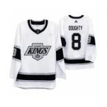 Men's Los Angeles Kings #8 Drew Doughty 2019-20 Heritage White Throwback 90s Hockey Jersey