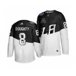 Men's Los Angeles Kings #8 Drew Doughty 2020 Stadium Series White Black Stitched Hockey Jersey