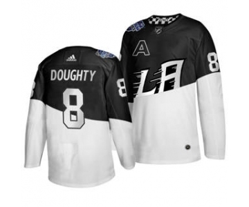 Men's Los Angeles Kings #8 Drew Doughty 2020 Stadium Series White Black Stitched Hockey Jersey