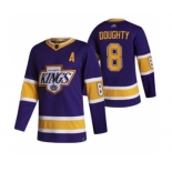 Men's Los Angeles Kings #8 Drew Doughty Black 2020-21 Reverse Retro Alternate Hockey Jersey