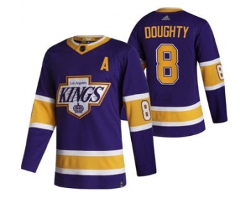 Men's Los Angeles Kings #8 Drew Doughty Black 2020-21 Reverse Retro Alternate Hockey Jersey