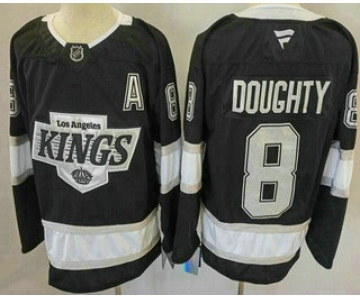 Men's Los Angeles Kings #8 Drew Doughty Black Alternate Authentic Jersey