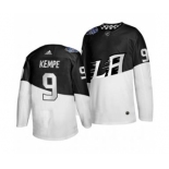 Men's Los Angeles Kings #9 Adrian Kempe 2020 Stadium Series White Black Stitched Hockey Jersey