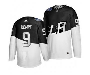 Men's Los Angeles Kings #9 Adrian Kempe 2020 Stadium Series White Black Stitched Hockey Jersey