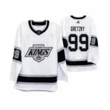 Men's Los Angeles Kings #99 Wayne Gretzky 2019-20 Heritage White Throwback 90s Hockey Jersey