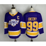 Men's Los Angeles Kings #99 Wayne Gretzky Authentic Blue 2021 New  Hockey Jersey