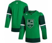 Men's Los Angeles Kings Blank 2020 St. Patrick's Day Stitched Hockey Jersey Green