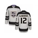 Men's Reebok Los Angeles Kings #12 Marian Gaborik Authentic Gray Alternate NHL Jersey