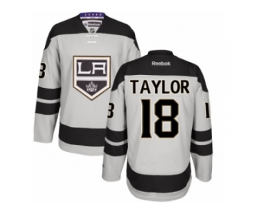 Men's Reebok Los Angeles Kings #18 Dave Taylor Authentic Gray Alternate NHL Jersey