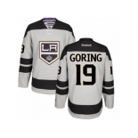 Men's Reebok Los Angeles Kings #19 Butch Goring Authentic Gray Alternate NHL Jersey