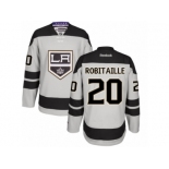 Men's Reebok Los Angeles Kings #20 Luc Robitaille Authentic Gray Alternate NHL Jersey