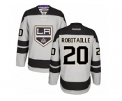 Men's Reebok Los Angeles Kings #20 Luc Robitaille Authentic Gray Alternate NHL Jersey