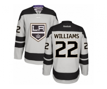 Men's Reebok Los Angeles Kings #22 Tiger Williams Authentic Gray Alternate NHL Jersey