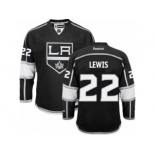 Men's Reebok Los Angeles Kings #22 Trevor Lewis Authentic Black Home NHL Jersey