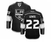 Men's Reebok Los Angeles Kings #22 Trevor Lewis Authentic Black Home NHL Jersey