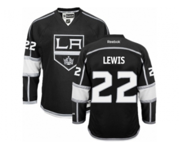 Men's Reebok Los Angeles Kings #22 Trevor Lewis Authentic Black Home NHL Jersey