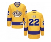 Men's Reebok Los Angeles Kings #22 Trevor Lewis Authentic Gold Alternate NHL Jersey