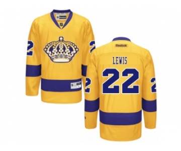 Men's Reebok Los Angeles Kings #22 Trevor Lewis Authentic Gold Alternate NHL Jersey