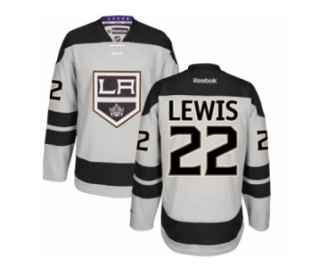 Men's Reebok Los Angeles Kings #22 Trevor Lewis Authentic Gray Alternate NHL Jersey