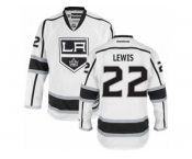 Men's Reebok Los Angeles Kings #22 Trevor Lewis Authentic White Away NHL Jersey