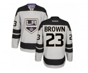 Men's Reebok Los Angeles Kings #23 Dustin Brown Authentic Gray Alternate NHL Jersey