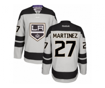 Men's Reebok Los Angeles Kings #27 Alec Martinez Authentic Gray Alternate NHL Jersey