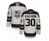 Men's Reebok Los Angeles Kings #30 Rogie Vachon Authentic Gray Alternate NHL Jersey