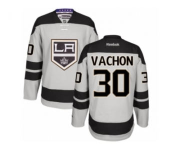 Men's Reebok Los Angeles Kings #30 Rogie Vachon Authentic Gray Alternate NHL Jersey