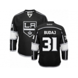 Men's Reebok Los Angeles Kings #31 Peter Budaj Authentic Black Home NHL Jersey