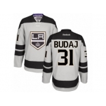 Men's Reebok Los Angeles Kings #31 Peter Budaj Authentic Gray Alternate NHL Jersey