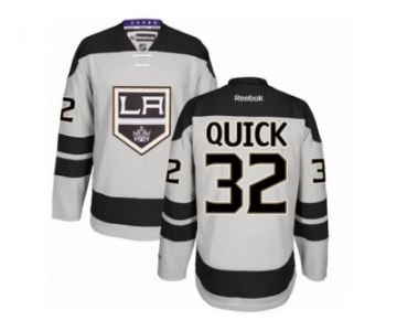 Men's Reebok Los Angeles Kings #32 Jonathan Quick Authentic Gray Alternate NHL Jersey