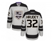 Men's Reebok Los Angeles Kings #32 Kelly Hrudey Authentic Gray Alternate NHL Jersey