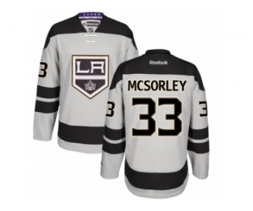 Men's Reebok Los Angeles Kings #33 Marty Mcsorley Authentic Gray Alternate NHL Jersey