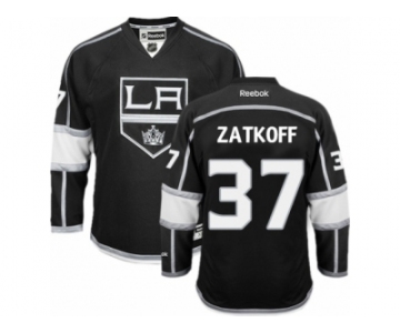 Men's Reebok Los Angeles Kings #37 Jeff Zatkoff Authentic Black Home NHL Jersey